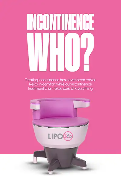 LIPO360 EMS Chair Can Help with Urinary Incontinence 2 Image of a urinary incontinence treatment seat West Tilbury